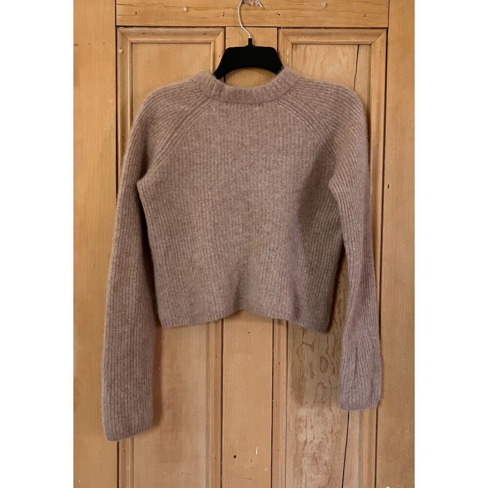 Quince Womens 100% Cashmere Thick Fisherman Ribbed Sweater Medium Beige FA EXC - Picture 10 of 12